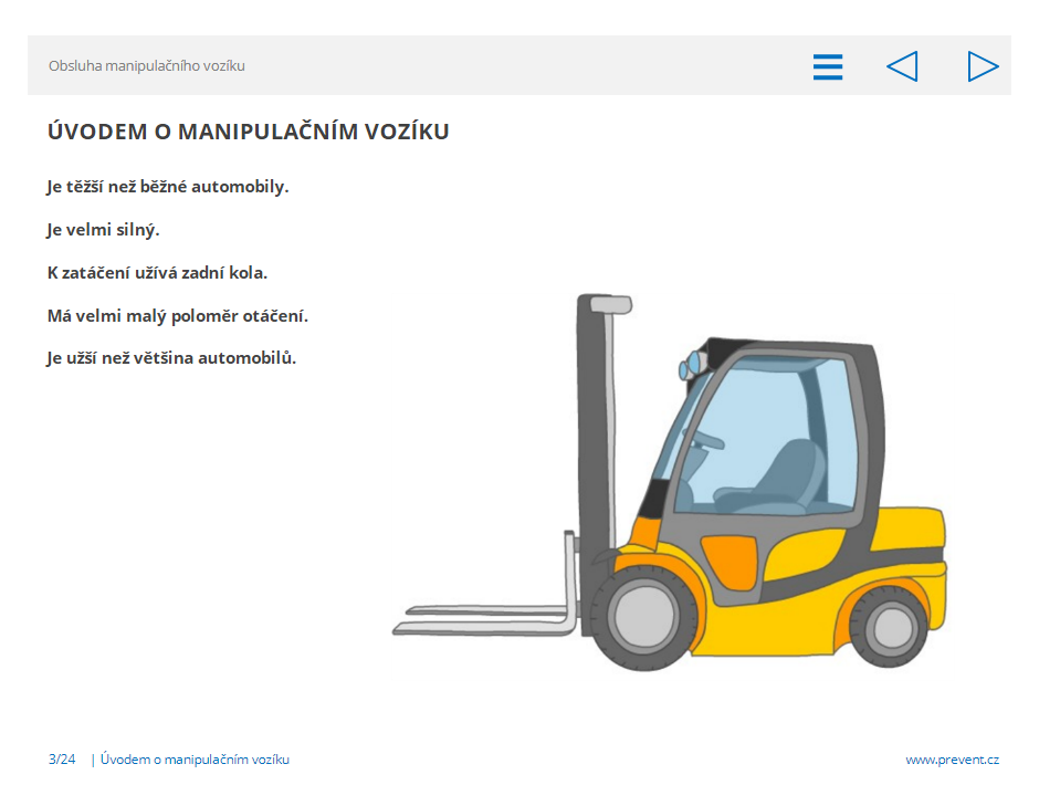 Operating a handling truck