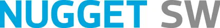 Blue and gray wordmark reading “NUGGET SW”.