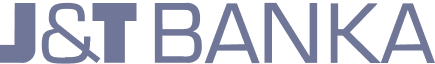 J&T BANKA logo s černým textem a symbolem